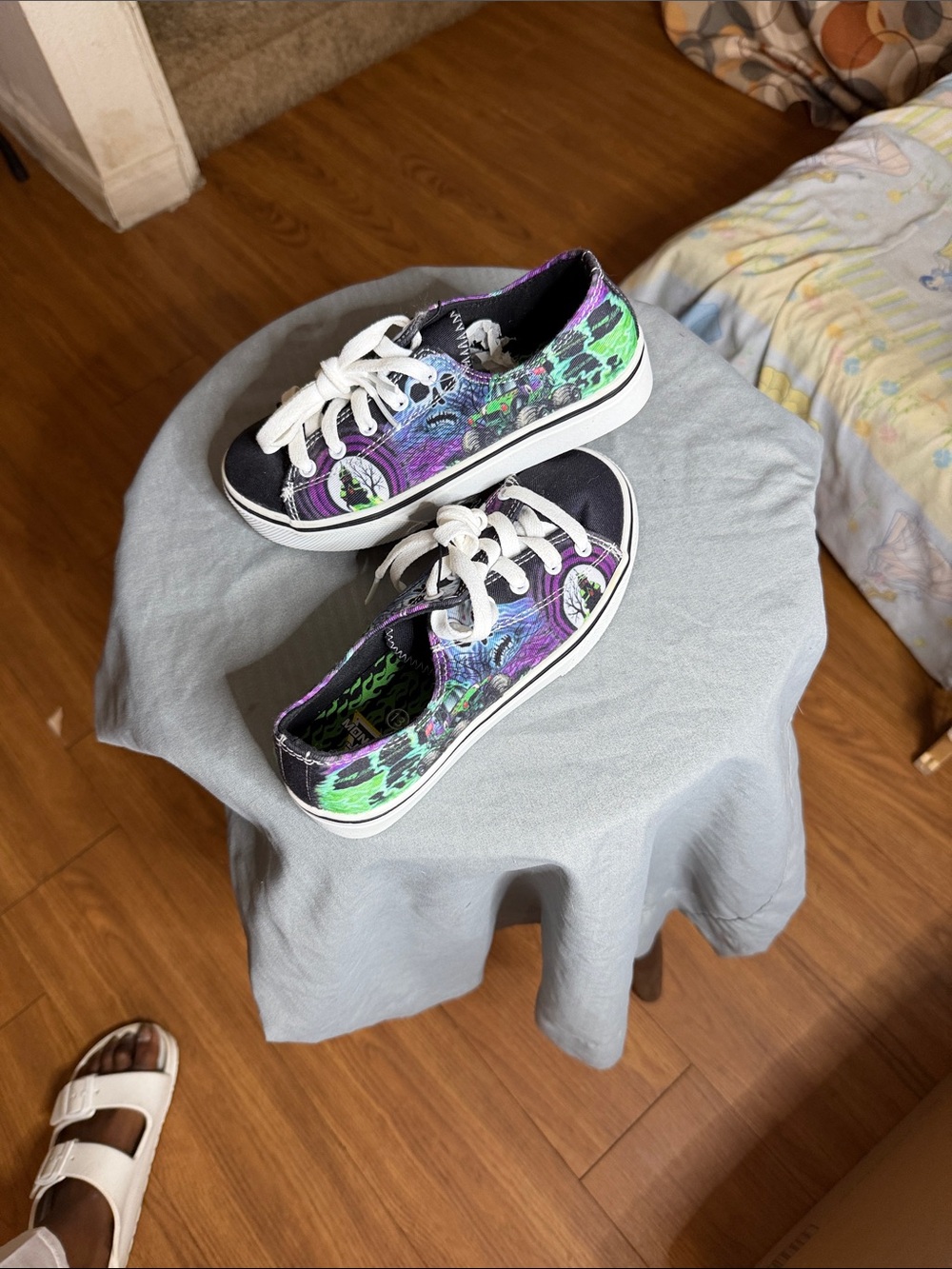 💥NI💥 Kids Graphic Low-Top Sneakers in Purple & Green